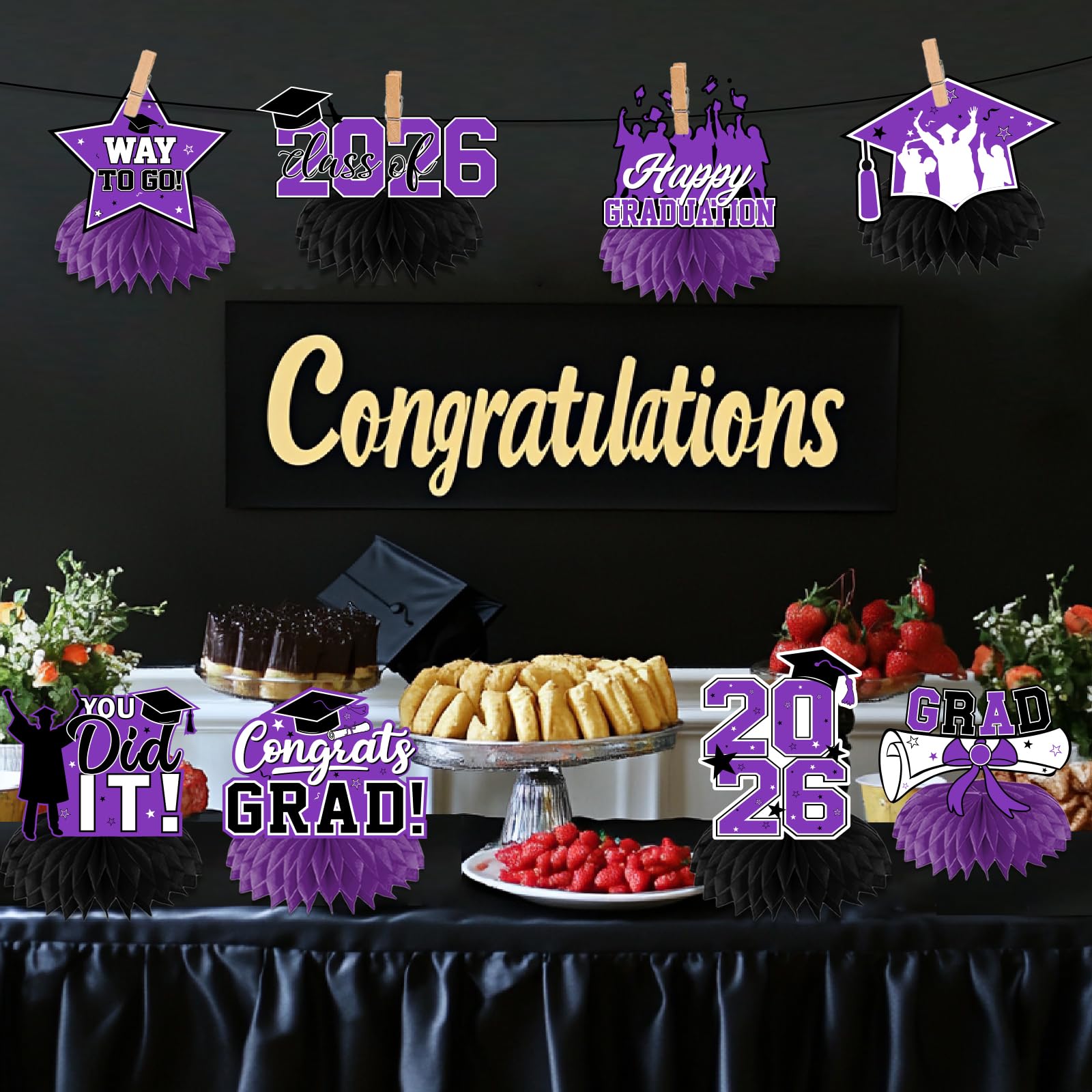 HAKOTI diploma and bachelor cap accent adds festive flair to graduation tables