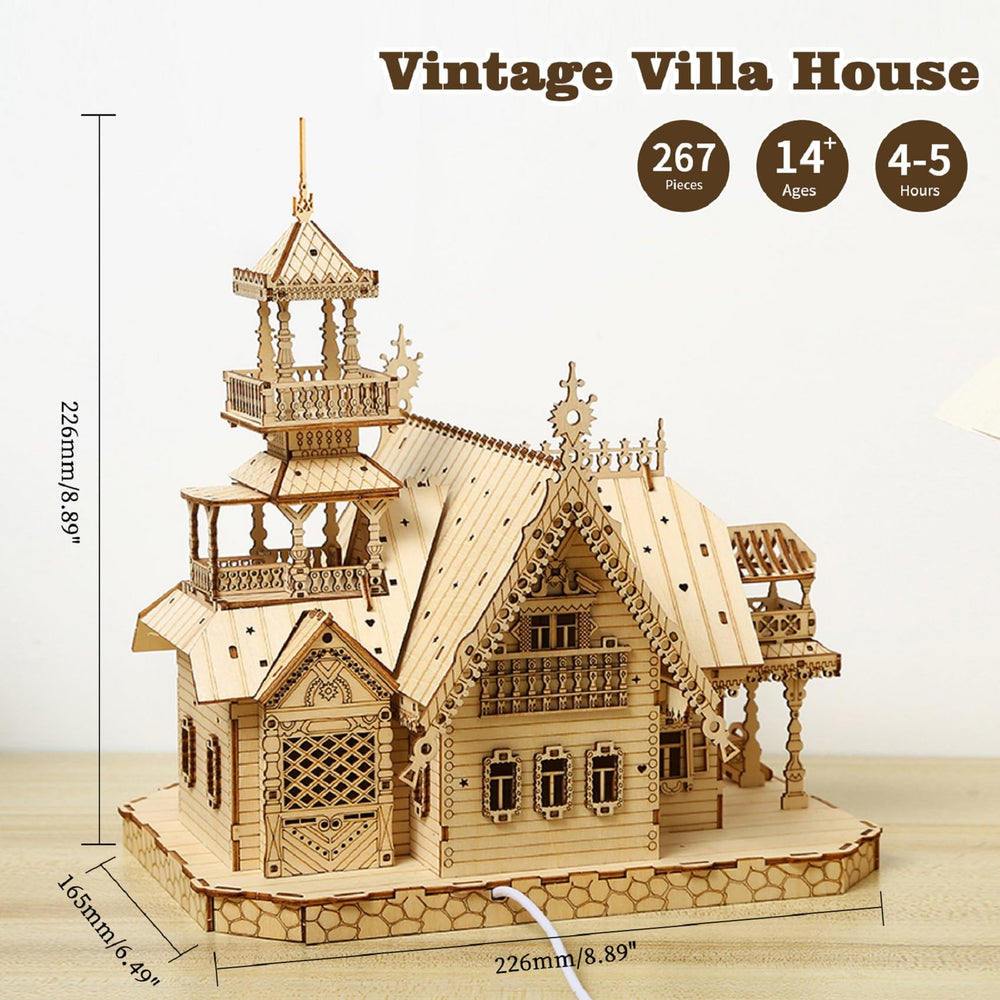 Hallisun DIY cottage kit 267-pieces highlighting precise cuts for satisfying assembly.