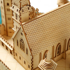 Hallisun family-friendly assembly time with the mechanical castle house