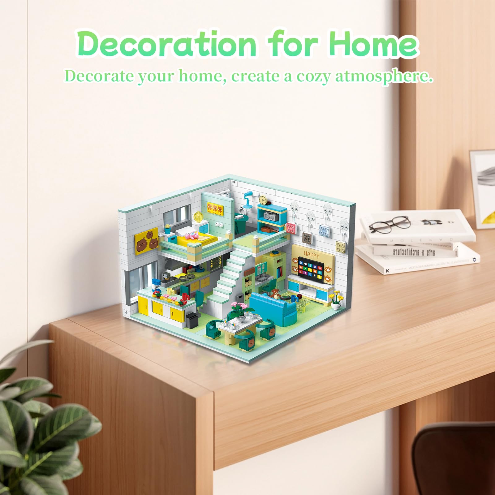 Hallisun Friends House Building Block Set BPA-free bricks promote safe exploration