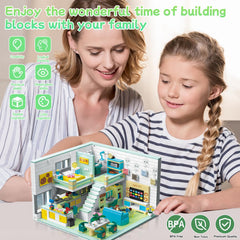 Hallisun Friends House Building Block Set study room area focuses creativity