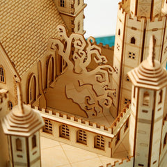 Hallisun no-glue necessary assembly process for the castle house model