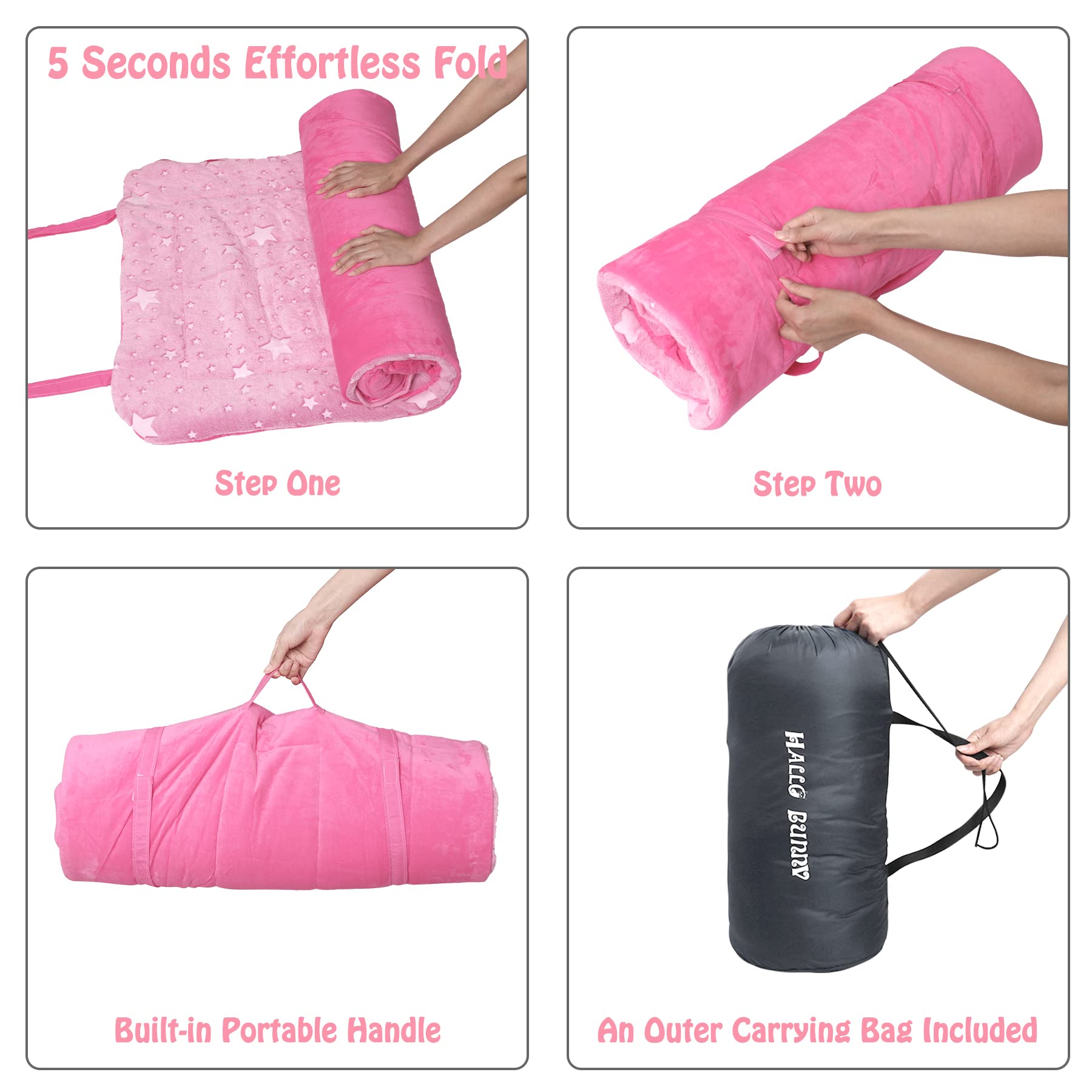 Hallo Bunny convenient storage pocket keeps essentials within reach.