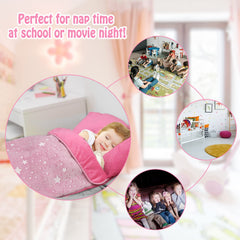 Hallo Bunny travel-roll-up sleeping bag is easy to pack for trips.