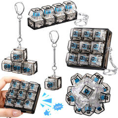 Halloscume 5-pcs keyboard fidget clicker set with varied styles for on-the-go relief.