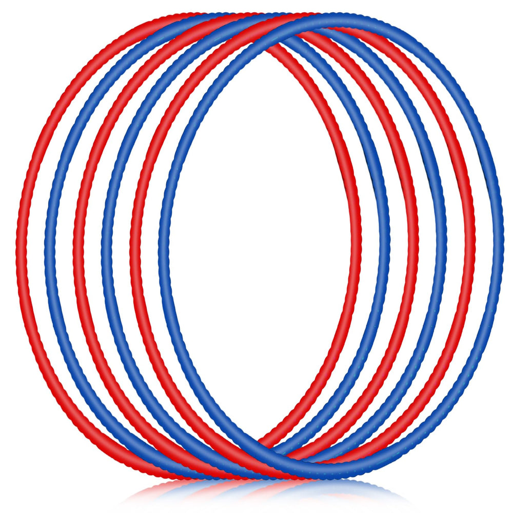 Halloscume 6 pcs exercise hoop set shown as a complete colorful configuration for versatile play