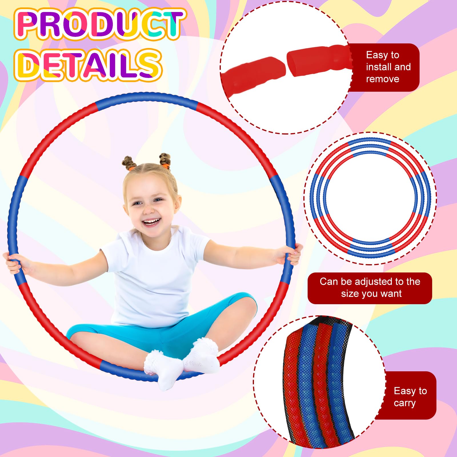 Halloscume 8 removable blocks enabling customizable hoop configurations