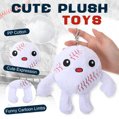 Halloscume baseball plush keychain soft material for daily wear