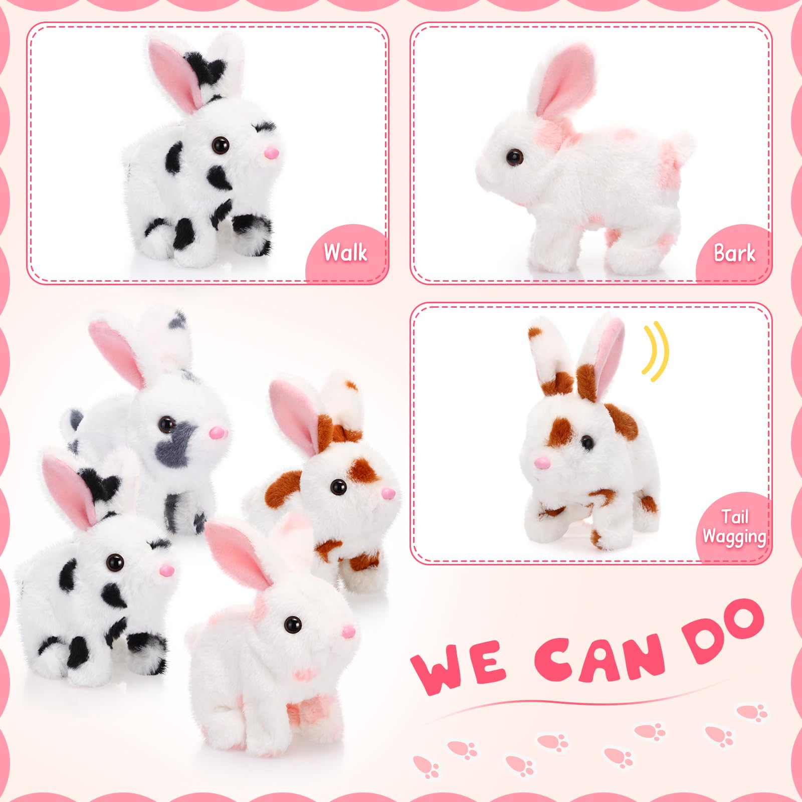 Halloscume bunny toy hopping action energizes playtime and storytelling.
