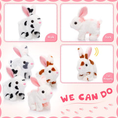 Halloscume bunny toy hopping action energizes playtime and storytelling.