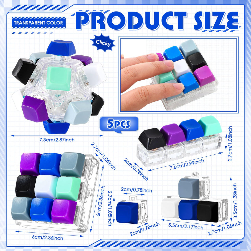 Halloscume dark colors keyboard fidget keychain ready for on-the-go