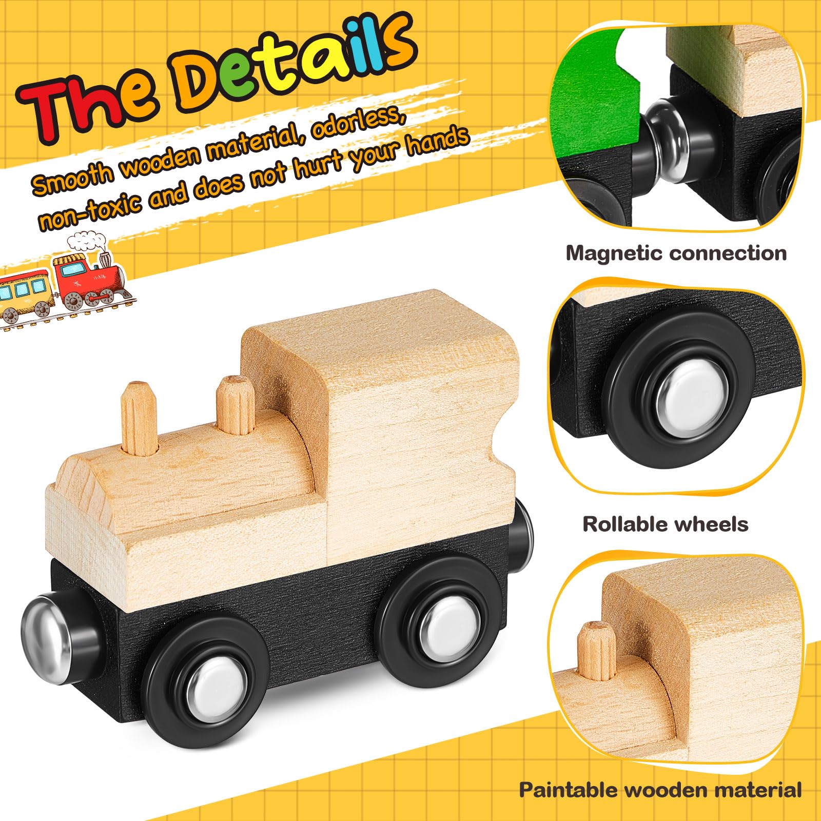 Halloscume DIY train parts surface-ready for painting and crafts
