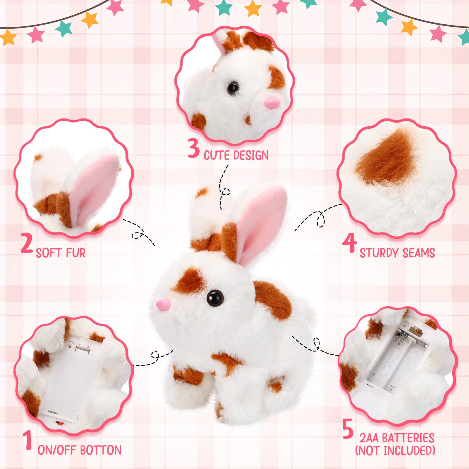 Halloscume interactive bunny gray delivers soft hugs with plush fur and gentle motion.