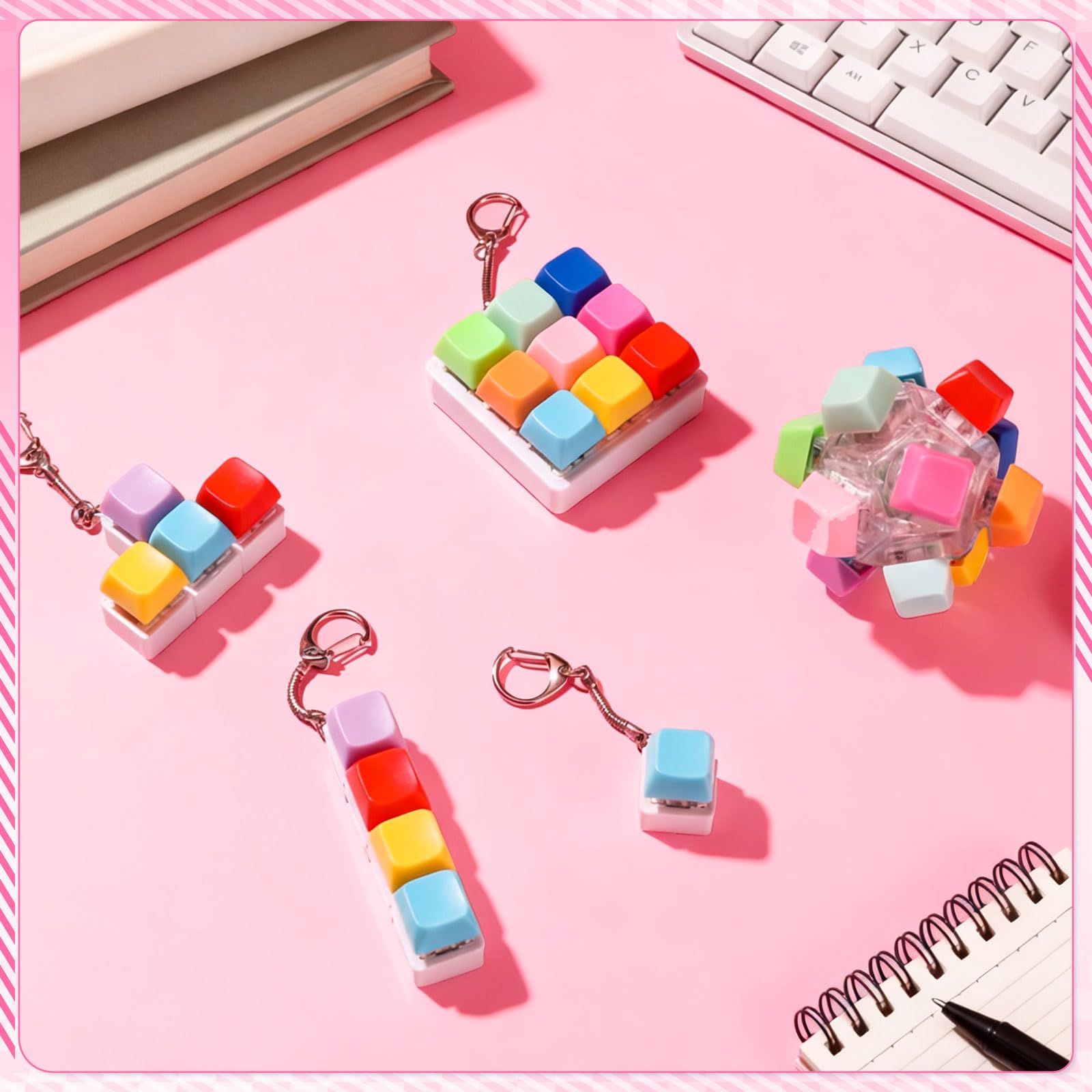 Halloscume translucent PC fidget clicker detail, durable and smooth to touch