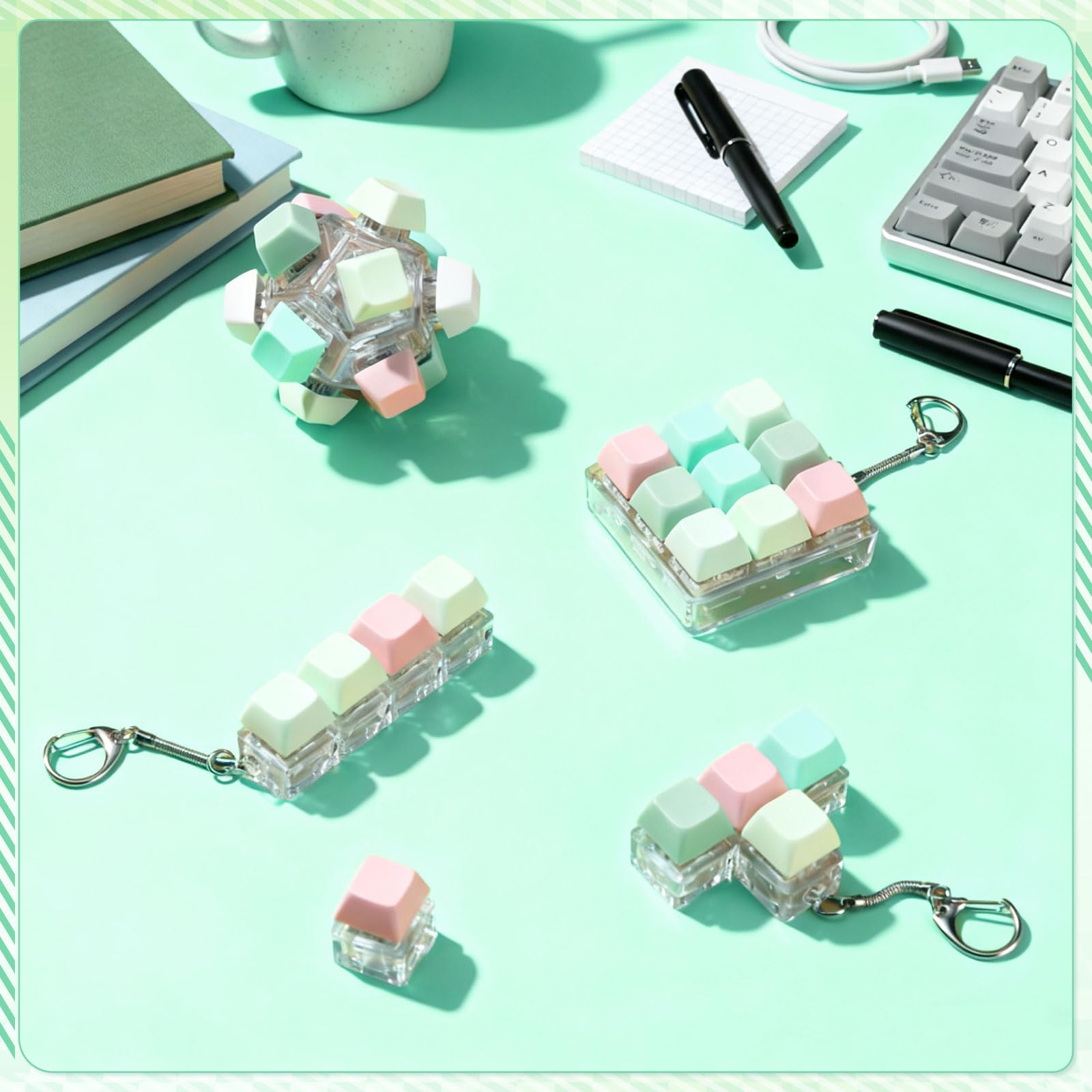Halloscume round-style fidget with transparent body for on-the-go use.