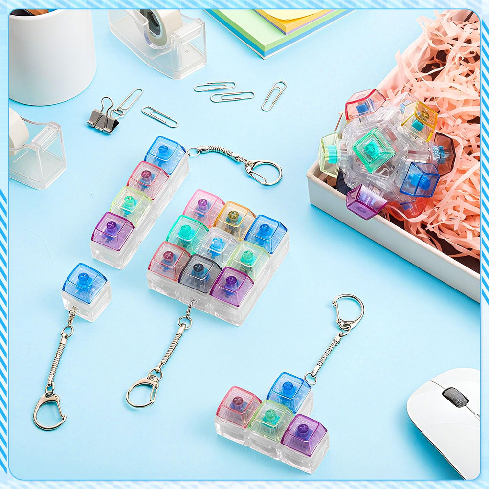 Halloscume keyboard fidget style D transparent, provides discreet concentration on breaks