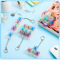 Halloscume keyboard fidget style D transparent, provides discreet concentration on breaks