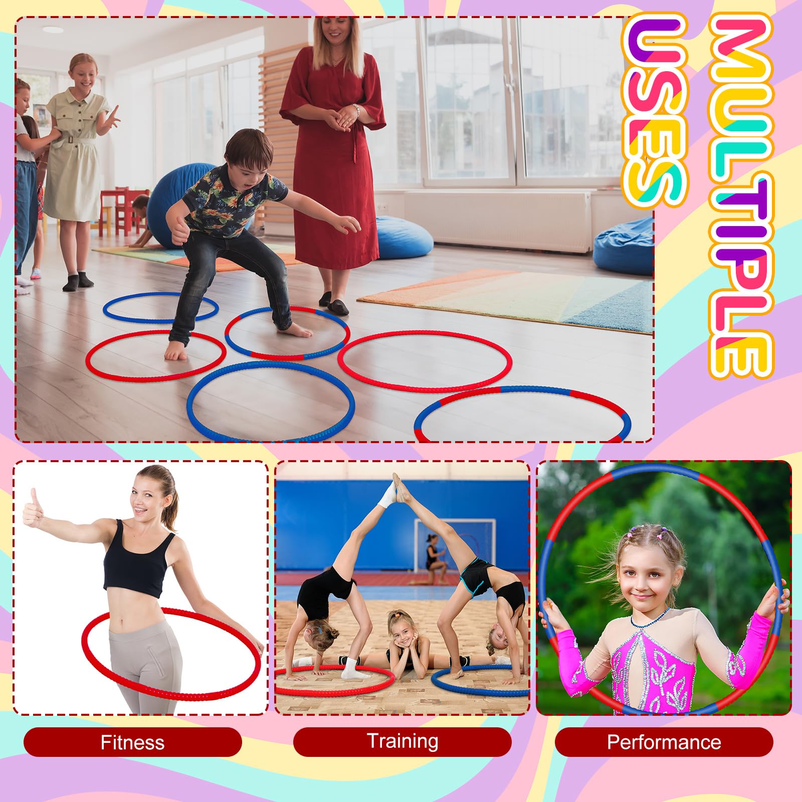 Halloscume outdoor party ready hoop used in backyard games and decorations