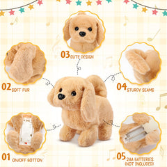 Halloscume Poodle dog toy with wagging tail for gentle, hands-on play.