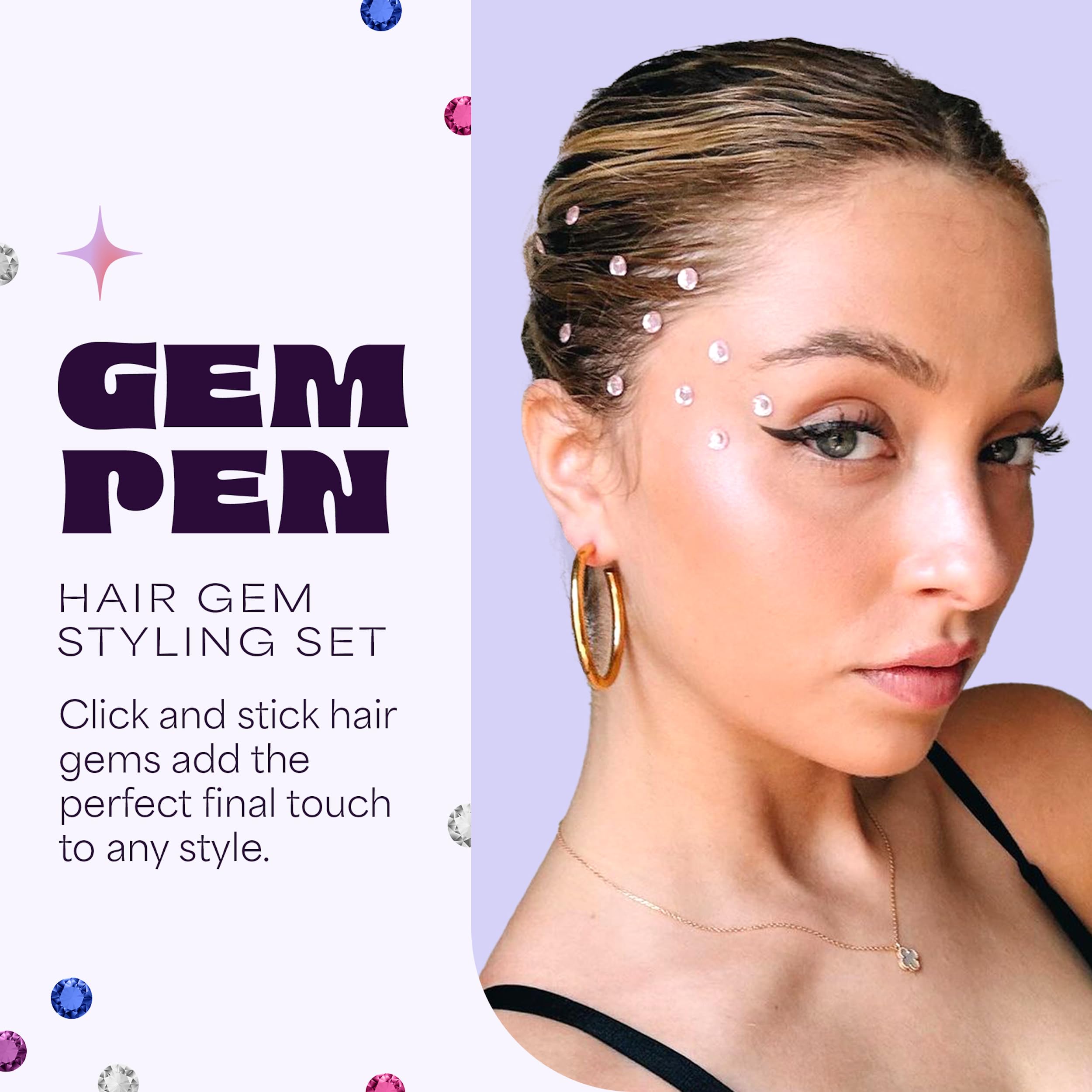 Hally Hair Gem Pen adhesive-safety: hair-friendly glue minimizes tugging and residue