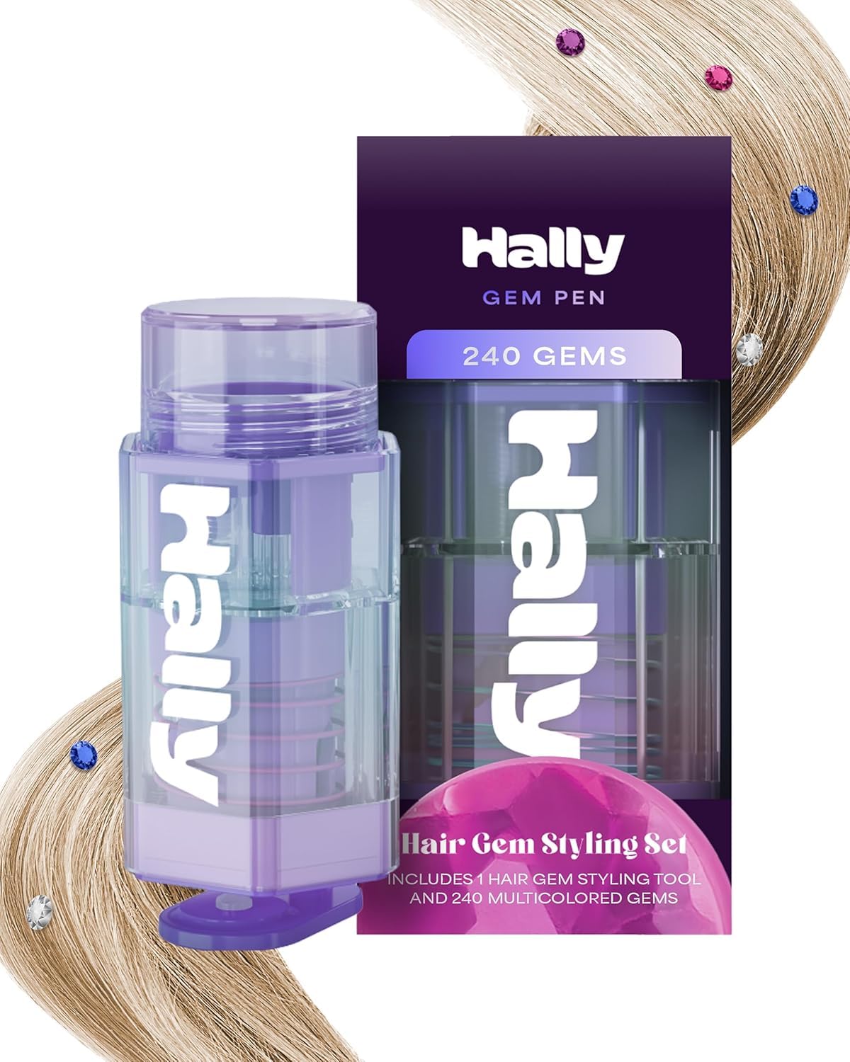 Hally Hair Gem Pen click-stick: fast, easy glam for any hairstyle
