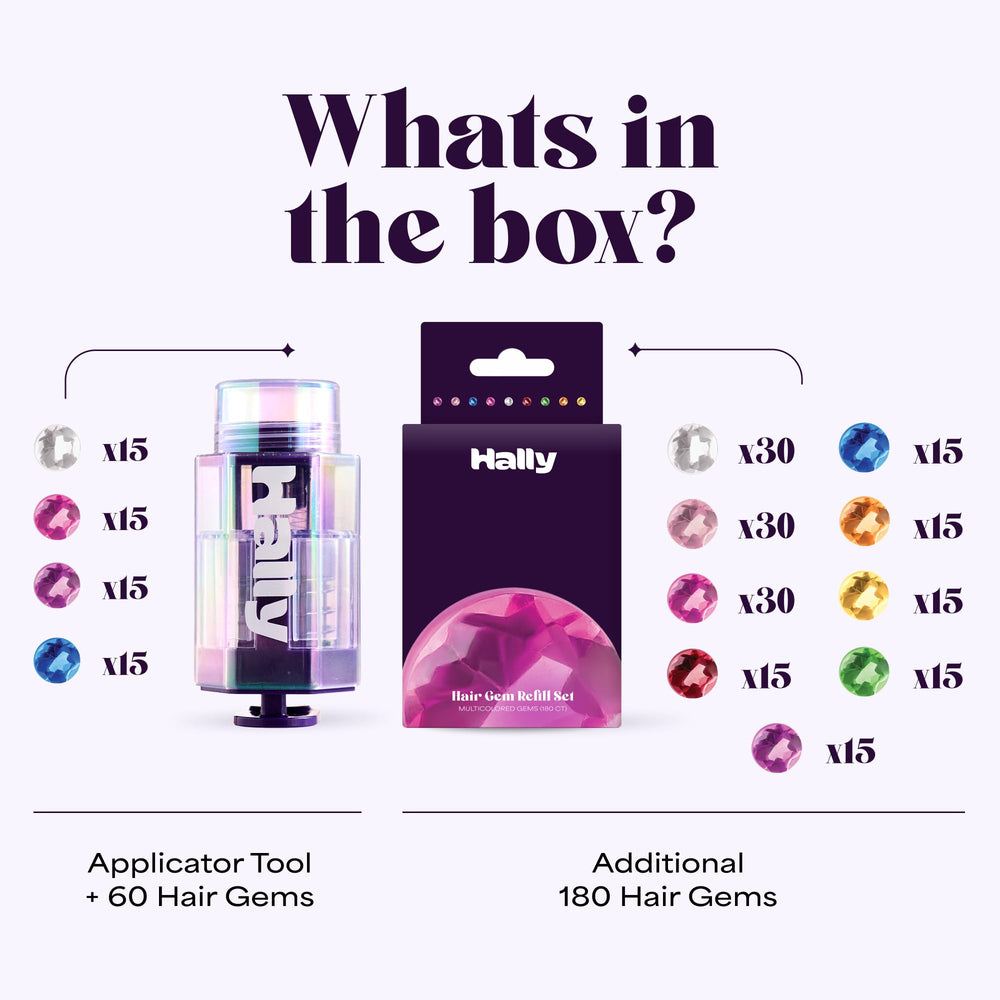 Hally Hair Gem Pen gems-stack: swap colors in seconds for versatile looks