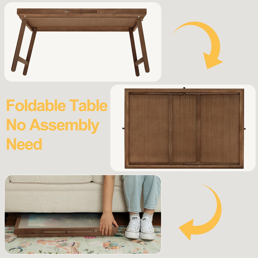 HALLYBEE puzzle table dimensions 34-3 by 26-5 for large puzzles.