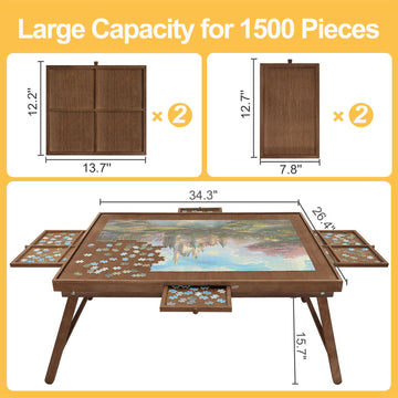HALLYBEE puzzle table protective cover shields puzzle from dust.