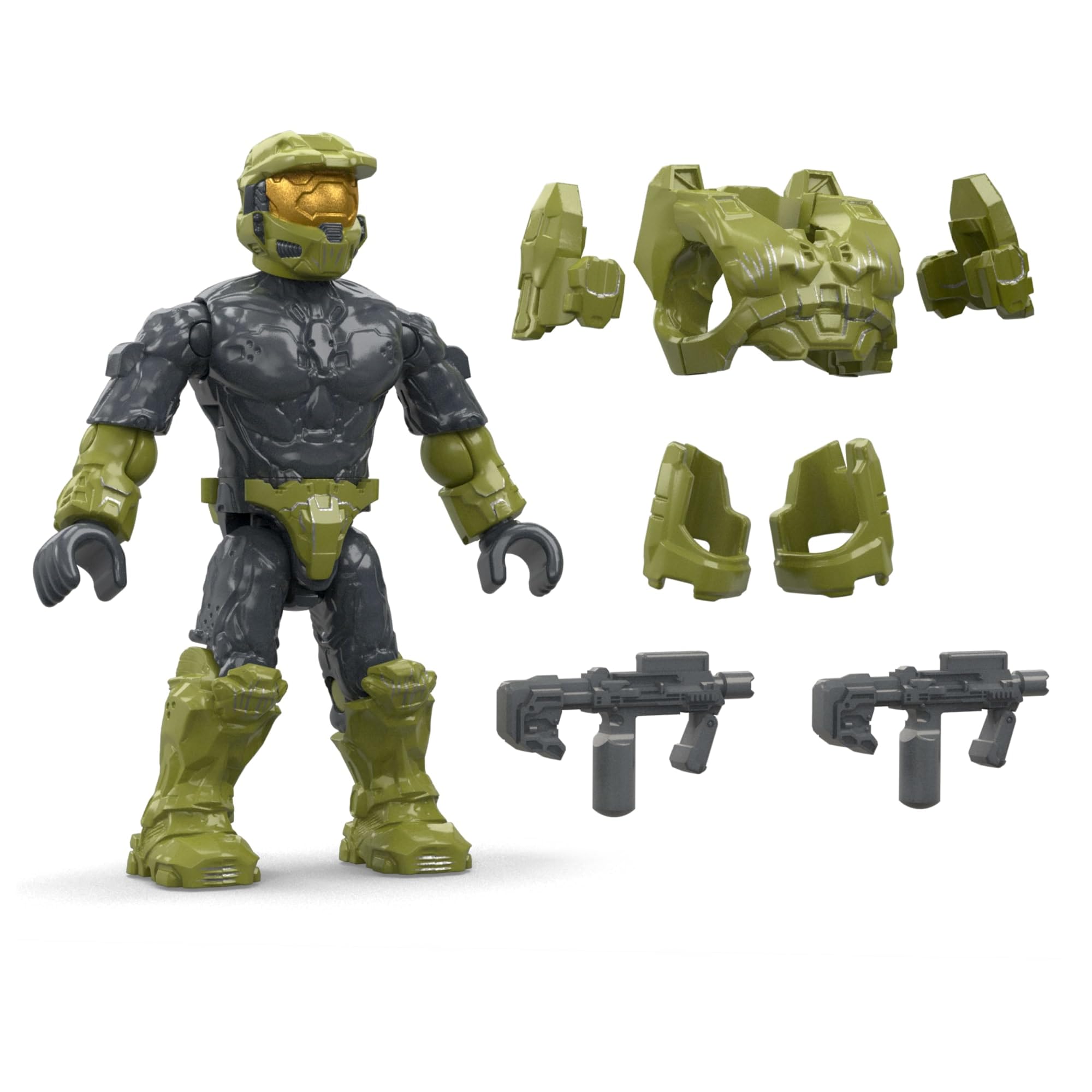 Halo figures poseable detail closeup, articulated joints for dynamic posing.