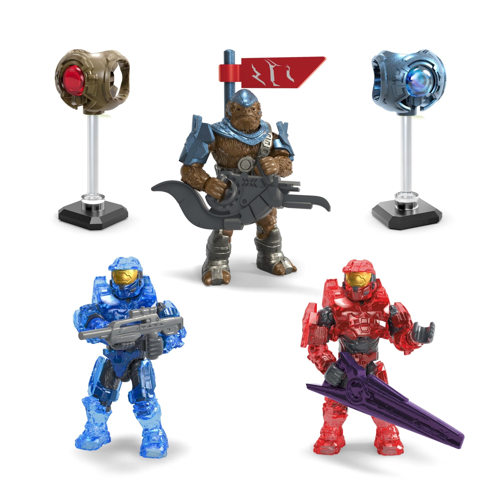 Halo toys compatibility with Mega building sets, expanding play options.