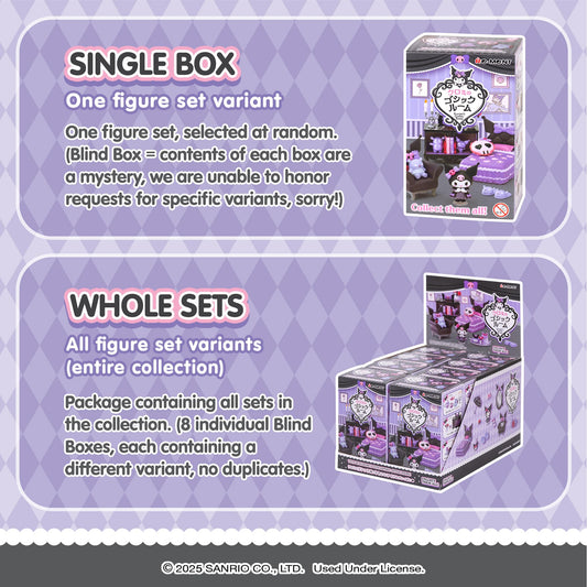 Hamee Re-Ment Kuromi bookcase diorama for shelves and gift ideas.
