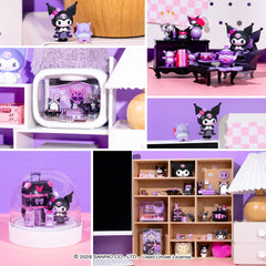 Hamee Re-Ment Kuromi cosmetics mini figures for colorful desk décor.