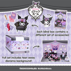 Hamee Re-Ment Kuromi suitcase diorama for travel-themed displays.