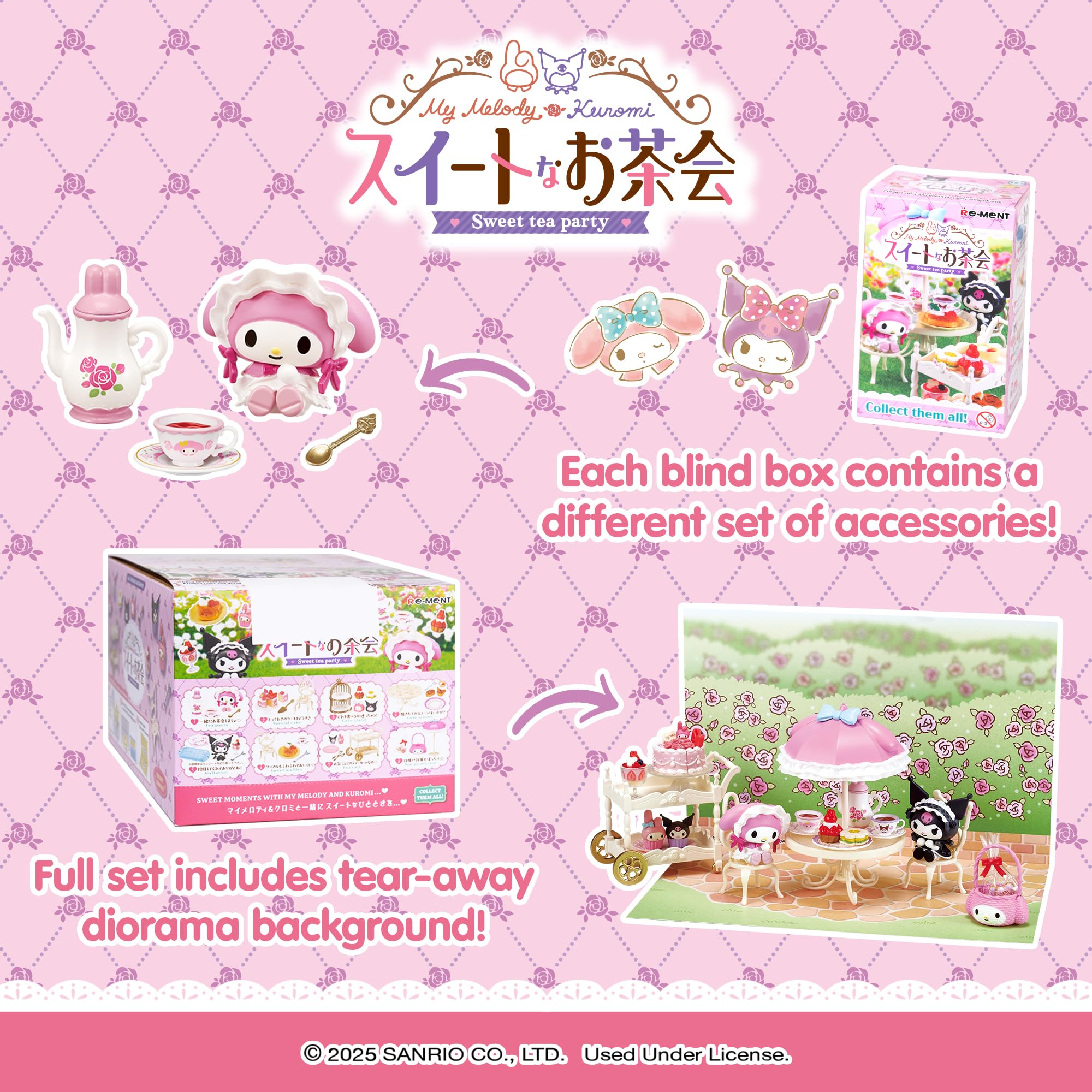 Hamee Re-Ment tea-for-two miniature set enhances tiny dioramas.
