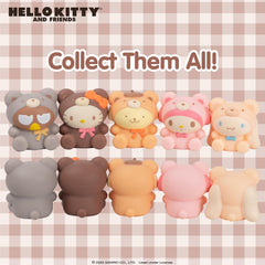 Hamee Hello Kitty Latte Bear SquiSHU display-cap stack for collection