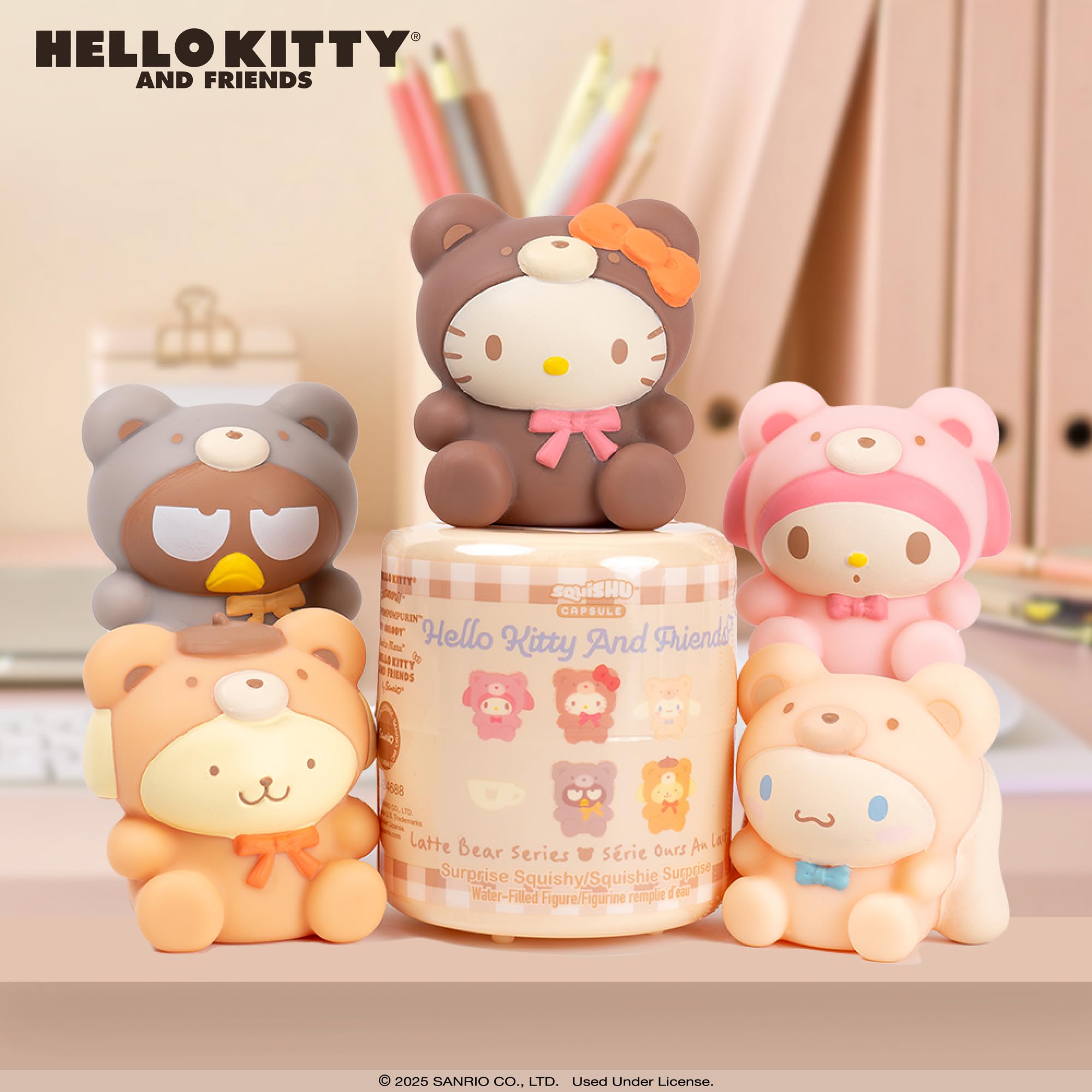 Hamee Hello Kitty Latte Bear SquiSHU gift-ready packaging for gifting
