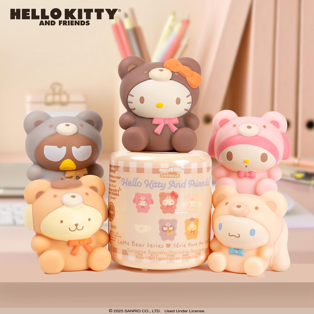Hamee Hello Kitty Latte Bear SquiSHU gift-ready packaging for gifting