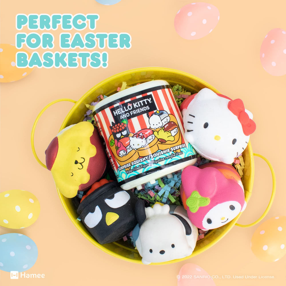 Hello Kitty sushi squishy capsule by Hamee, vibrant and collectible.