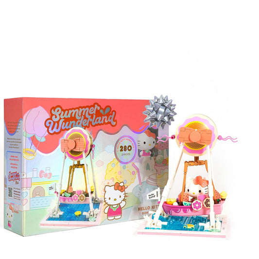 Hamee Sanrio Summer Wunderland donut ship figure on display and play