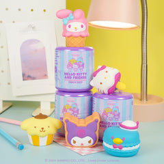 Hamee Sanrio Tuxedosam squishu cake design as a soft desk companion