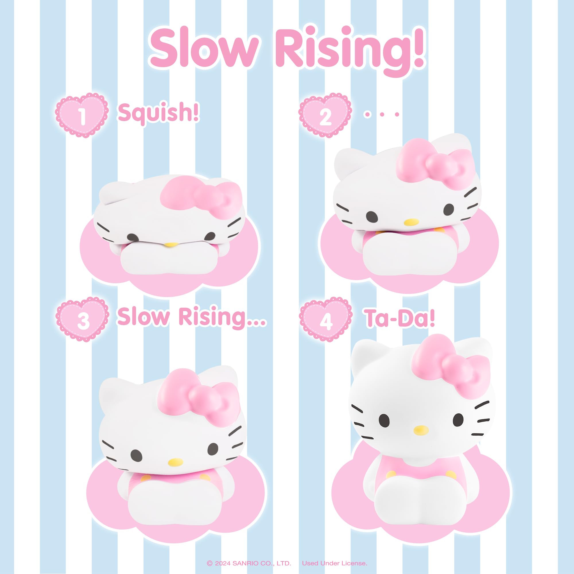 Hamee SquiSHU Buddy Hello Kitty with reversible background behind the figure