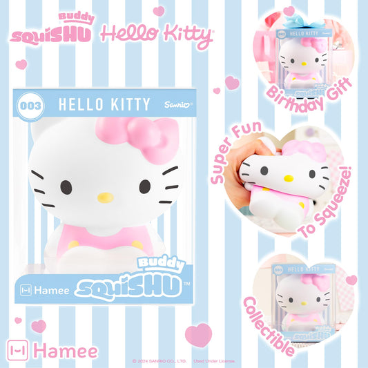 Hamee SquiSHU Buddy Hello Kitty squishy close-up texture and scent