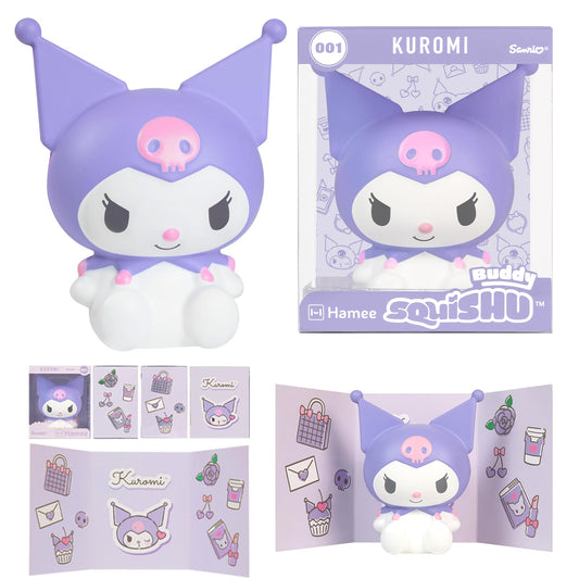 Hamee SquiSHU Buddy Kuromi display box shows collectible display option