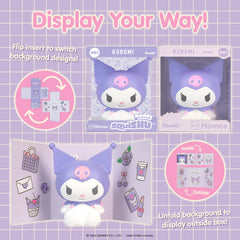 Hamee SquiSHU Buddy two-background display with interchangeable backdrops
