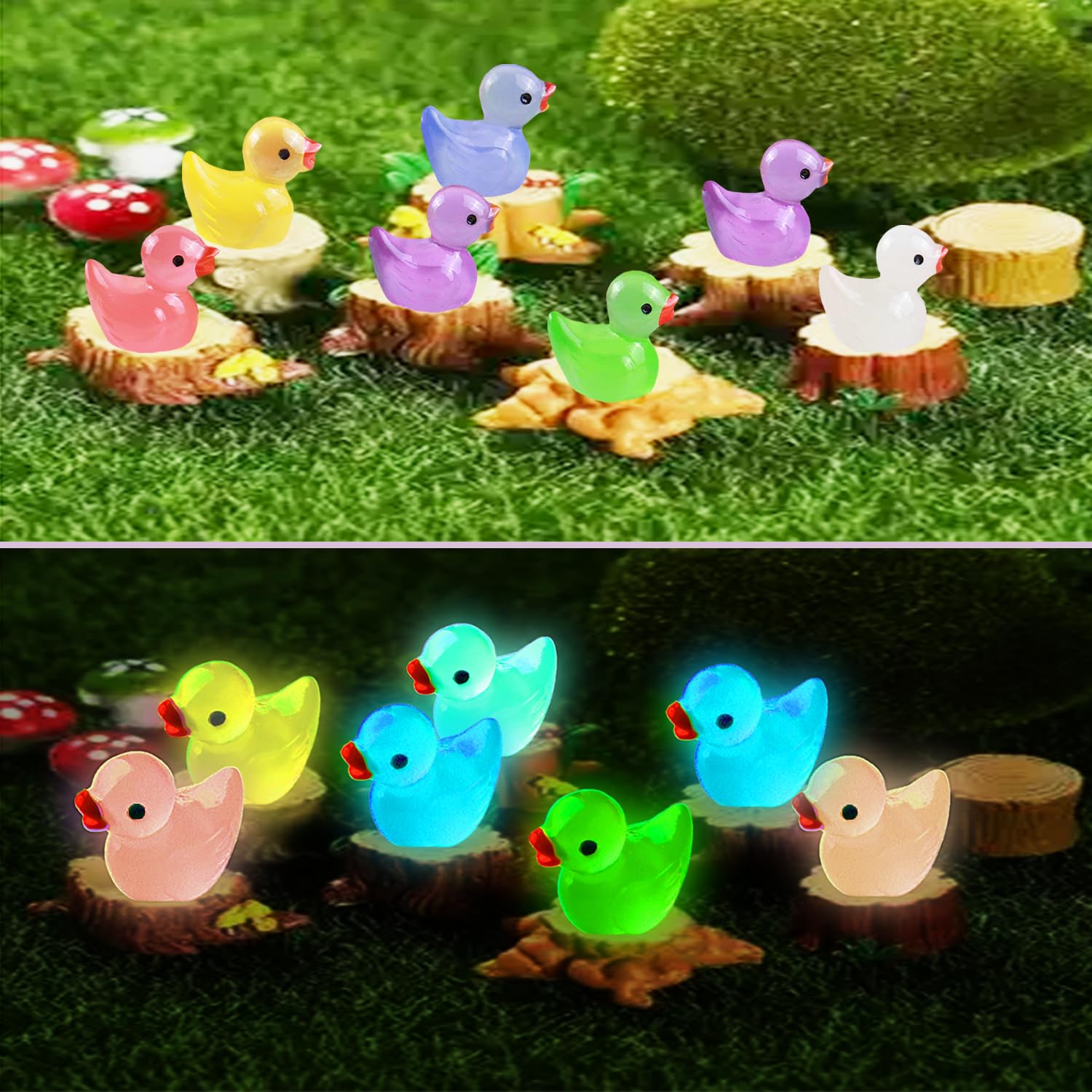 HAMIYELL luminous ducks 07 decorative accents for fairy gardens.