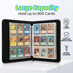HAMKOT binder with removable sleeves enables flexible MTG, TCG, and sports displays.