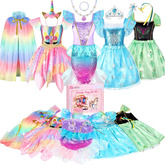 HAMSILY mermaid-themed princess dress ready for seaside pretend play and storytelling