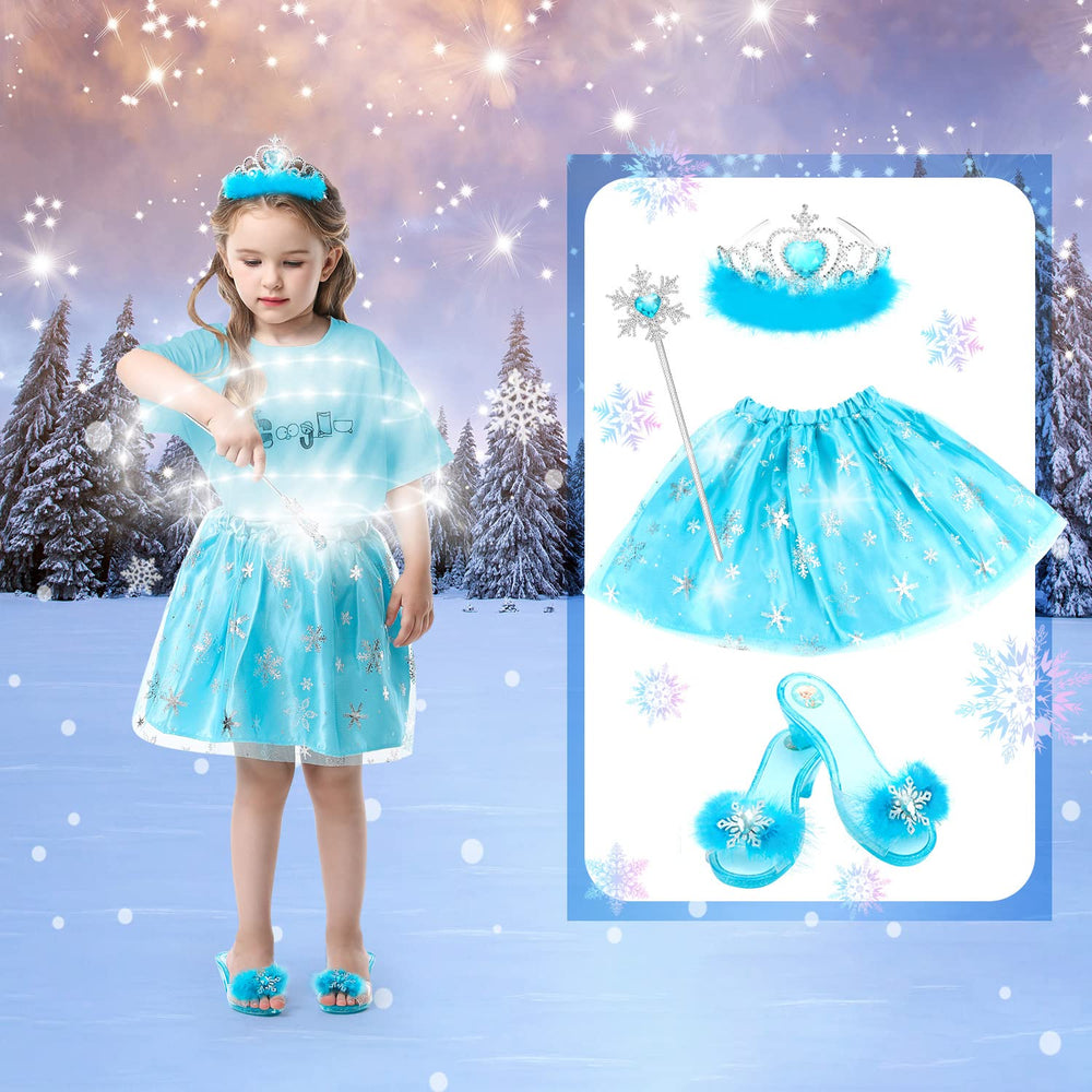 HAMSILY ice princess snowflake skirt for chic costume ideas and easy switching