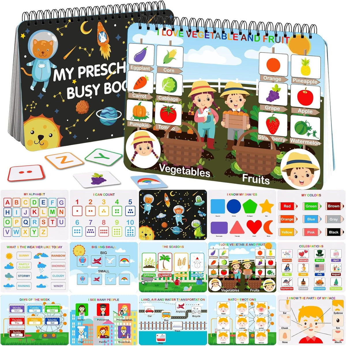 HAN-MM Busy Book cover for toddlers inviting tactile learning.