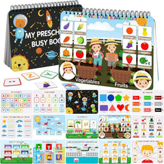 HAN-MM Busy Book cover for toddlers inviting tactile learning.